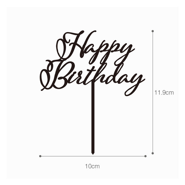 【普通郵便】ケーキトッパー "Happy Birthday"