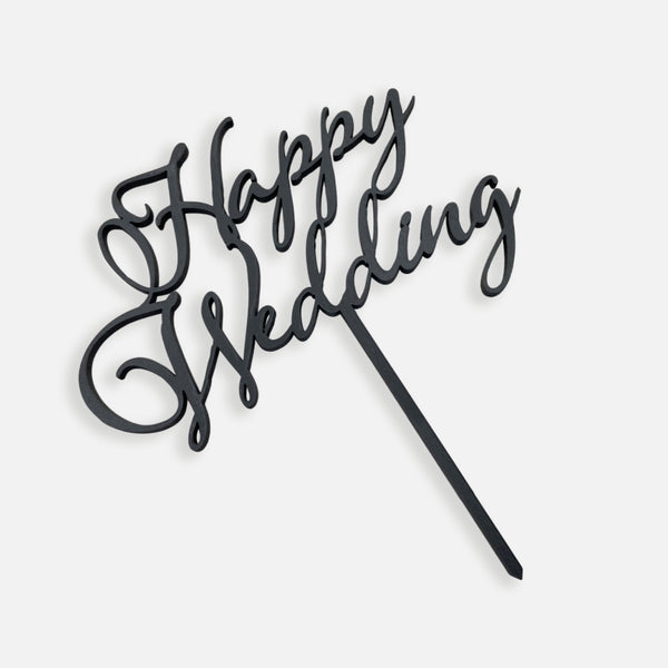 【普通郵便】ケーキトッパー "Happy Wedding"