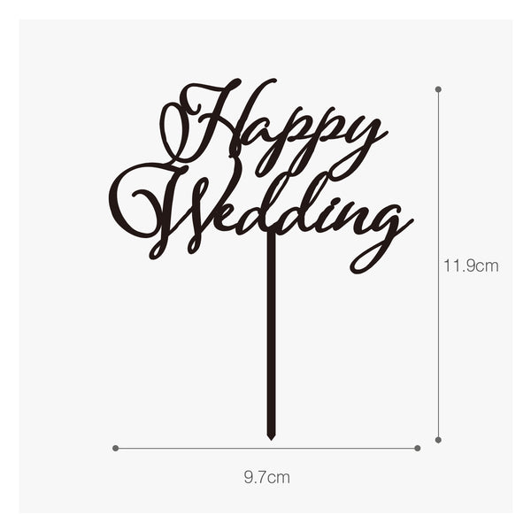 【普通郵便】ケーキトッパー "Happy Wedding"