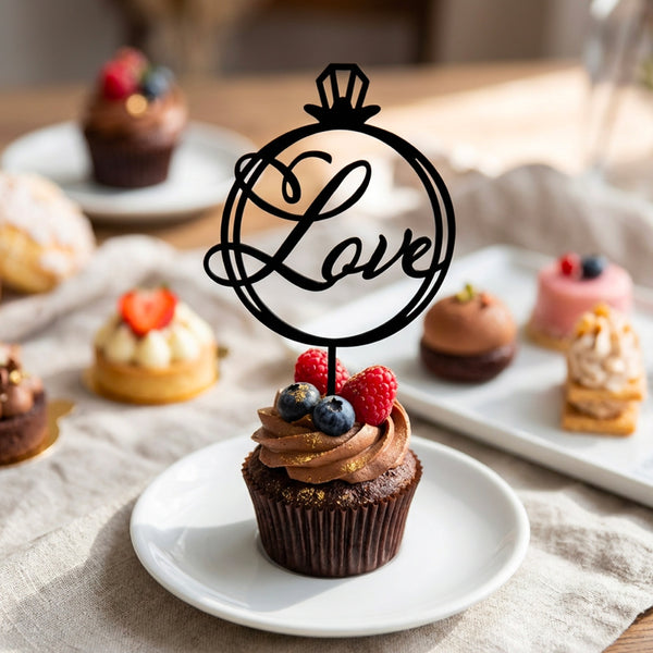 【普通郵便】ケーキトッパー "Love"