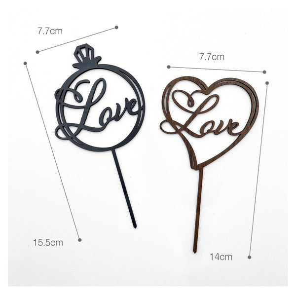 【普通郵便】ケーキトッパー "Love"