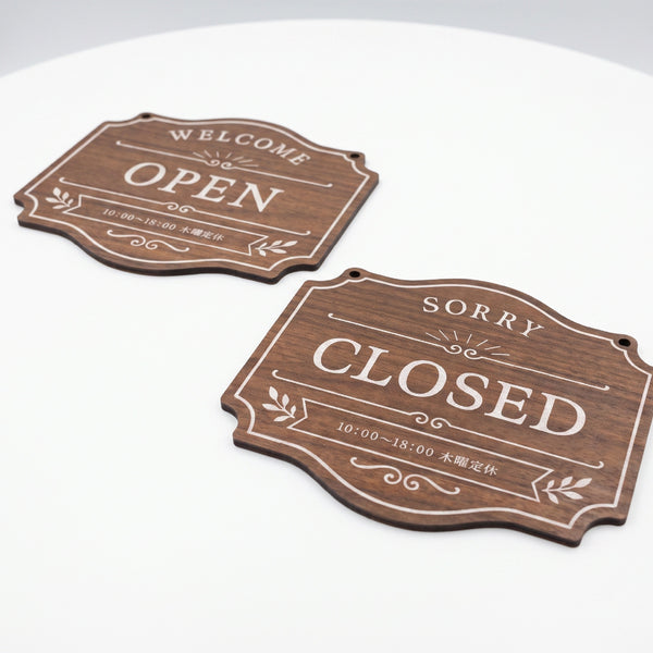【メール便】 OPEN&CLOSED サインプレート