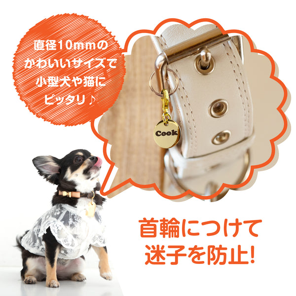 【普通郵便】名入れ迷子札 ペットタグ